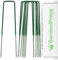 GardenPrime 50x Half Green Artificial Grass Pegs to pin fake grass, astro turf, weed membrane, garden netting (50, 150mm/6 inch)