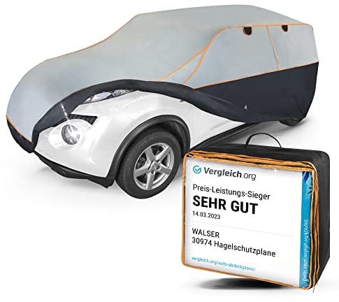 Walser Hagelschutz Abdeckplane Auto, Auszeichnung Sehr Gut* Auto Hagelschutzplane, TÜV geprüfte* Abdeckplane Auto Perma Protect, Autogarage Abdeckung, Abdeckung Auto, Auto Abdeckung Größe 6 SUV/Van