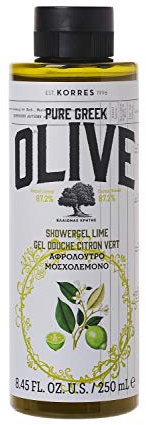 KORRES Pure Greek Olive & Lime Shower Gel 250ml, Vegan