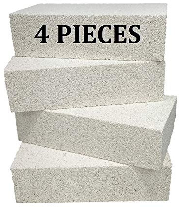 Executive Deals Insulating Fire Brick for Ovens, Kilns, Fireplaces, Forges - 4 Piece Full Brick (9 x 4.5 x 2.5) 2300F