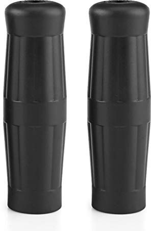 Motorradgriffe 1 Paar 1-7/8 25mm 22mm Motorrad Lenkergriffe Universal Rubber Motorrad Fahrrad Vintage Classic Lenker Handgriffe Bar(Schwarz)
