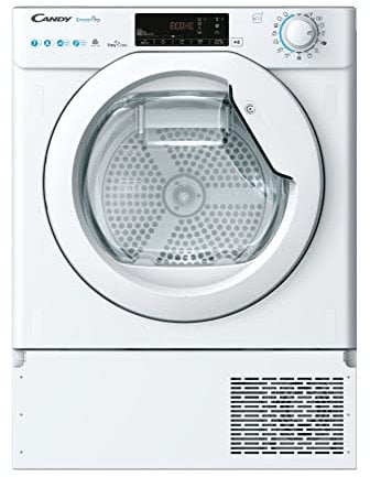 Candy Integrated Heat Pump Tumble Dryer, Wifi Connected, 7KG, Sensor Dry, Large display, White with Chrome Door