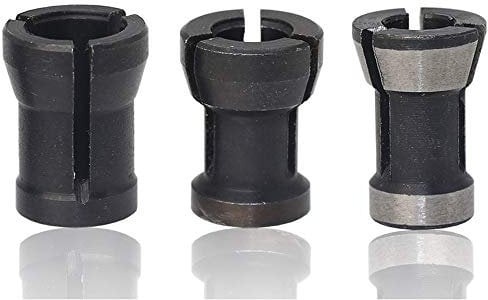 Bestgle 3 Pcs Adattatore per Fresa HSS, Boccola Divisa, Mandrino per Fresatura e Lavorazione del Legno (8 mm+6,35 mm+6 mm, Confezione da 3)