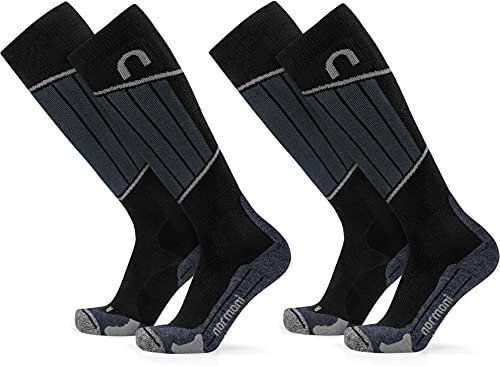 normani 2 Paar Merino Kompressionsstrümpfe Damen und Herren, Kompressionssocken Stützstrümpfe Thrombosestrümpfe für Sport, Flug, Laufen, Reisen, Radsport, Schwangerschaft, bessere Durchblutung