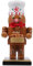 VALICLUD Wooden Nutcracker Figurines Holiday Gingerbread Man Doll Toys Ornaments for Xmas Shelves Tables Decoration