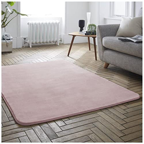 GC GAVENO CAVAILIA Tapis en Velours pour Salon, Doux et Moelleux, Lavable pour Chambre à Coucher, Rose pâle