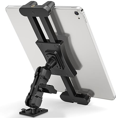 Support de Tablette, Support de Tablette pour Camion à Angle Multiple Réglable, pour Camions/Bateaux/Tracteurs, Support d'iPad pour Tablettes et Téléphones Portables avec Écrans de 4,7 à 13,5 Pouces