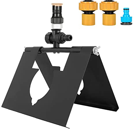 EBOEL Bewässerungssystem Garten Garten, Rasensprenger 15-360° Sprühbereich Einstellbar Multifunktion Sprinkler mit Klappständer, Bewässerungsdurchmesser: 0-12m (Farbe : Tandem Set, Größe : 1 inch)