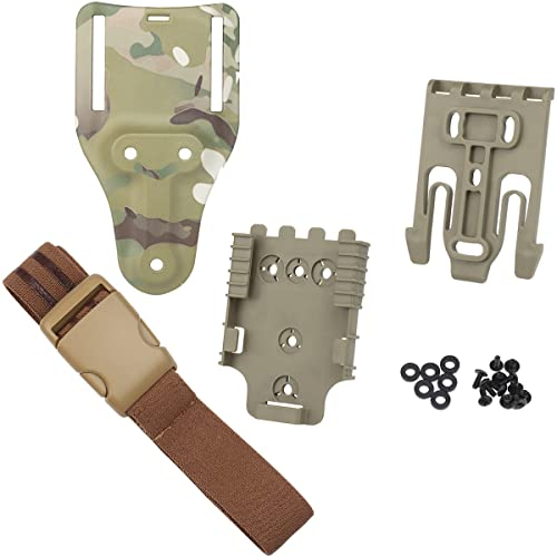 Tactical Quick Locking System Kit, Gürtelschlaufe QLS 22 19 Adapter Basis Schnellverschluss Schnalle Drop Leg Gürtel Pistolenholster Paddle Adpater