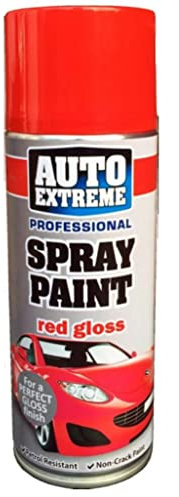 400ml Red Gloss Spray Paint, Automotive Paint Sprayer, Multipurpose Exterior Black Spray Paint Matt, Interior Metal Spray Paint, for Cars, Bikes,Vans, Metal, Wood