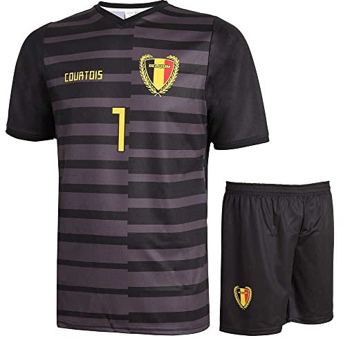 Kit Gardien Belgique Courtois - Enfant et Adulte - Ensemble Foot - 128
