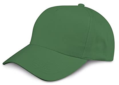 Generico Stock 10 Pezzi Cappello in Cotone Vari Colori Visiera Rigida Regolabile | Cotone 100% | 10 Cappelli Cappellini per GITA Festa Party Vacanza Colonia (Verde)