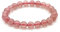 Miracles Minéraux Bracelet perle ronde 8 mm, pierre naturelle, création artisanale française, plus de 80 choix (Quartz fraise 8 mm)