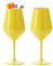Doimoflair Bicchieri da vino in plastica, infrangibili, in plastica, colore giallo, 47 cl.