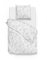 Zo!Home Mako-Satin Bettwäsche 135x200 Fiori di Satinado White Blätter Silber