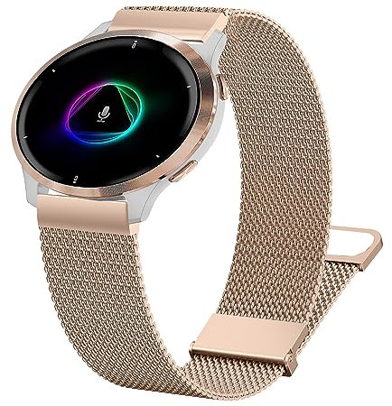 TOPsic Armband Kompatibel mit Garmin Venu 2 Plus Edelstahl, 20mm Mesh Ersatzband Doppelmagnet Armband für Garmin Vivomove Trend/Venu Sq 2 Music/Venu/Sq Music/Venu 2 Plus 43mm/Vivomove Sport