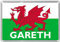 Personalised WELSH FLAG/BANER CYMRU/WELSH RED DRAGON/Y DDRAIG GOCH/WALES/CYMRU JUMBO FRIDGE MAGNET 9.7cm by 6.7cm