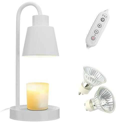 SaiDuoDuo Candle Warmer Lamp with Timer, Convenient And Safe Candle Lamp for Home Scented Jar Candles Heater with 2 Bulbs
