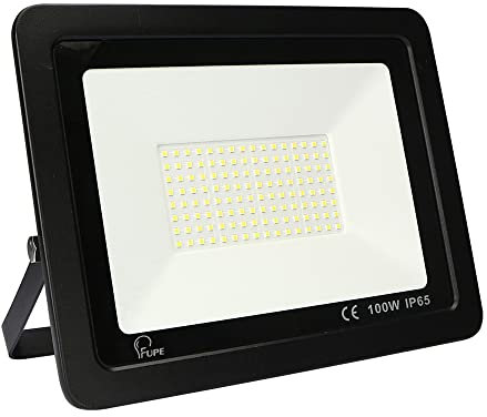 FUPE LED Strahler außen,LED Strahler,LED Scheinwerfer 100W LED Fluter IP65 Wasserdichte, 140 leds 10000LM Außenstrahler 6500K Kaltweiß Ideale Aussenleuchte für Garten, Innenhöfe…