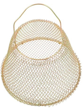 AOKWAWALIY Cesta portátil para huevos de fútbol, correa para la barbilla, mini contenedores de alimentos, soporte para huevos de gallina, cesta de alambre de oropel a la antigua, cestas plegables de