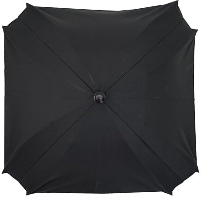 Skyline Ombrelle Parapluie pour Poussette Universelle Accessoire Zertifikat Anti UV 50+ Protection Soleil Adaptateur Parasol Diamètre 70 cm Noir
