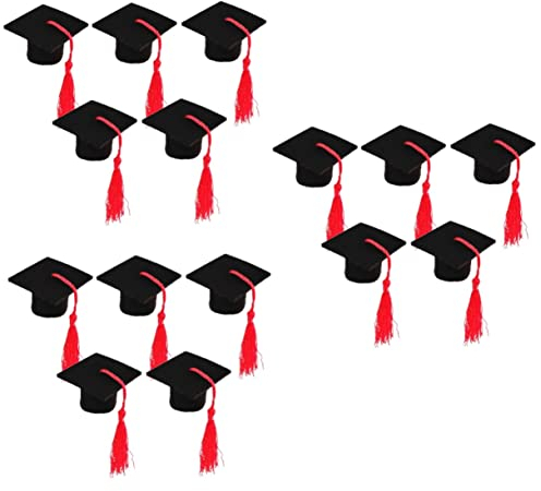 Alipis 15pcs Adorable Tassel Wine Bottle Cap Doctoral Cover Beer Bottle Ornament