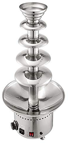 SmPinnaA Máquina De Fuente De Chocolate, Máquina De Chocolate Comercial De 5/6 Niveles, Fuente De Fondue En Cascada De Acero Inoxidable para Equipos De Buffet De Bodas para Fiestas,5 Niveles