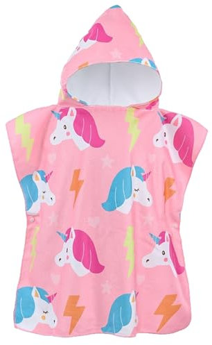 DKDDSSS Toalla de Baño con Capucha de Niños, Toalla de Playa para Niños, Poncho con Capucha, Toalla Infantil con Capucha, para Niñas Niños de 2 a 8 años (60X60cm)