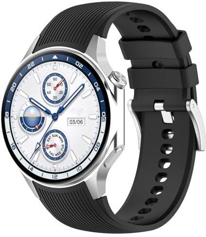 Haofun Bracelet pour OnePlus Watch 3/2/ 2R/ Oppo WATCH X/ X2, Bracelet de Remplacement en Silicone Souple pour Hommes et Femmes – Noir