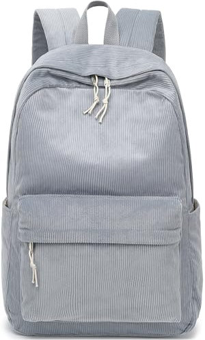 Bluboon Schulrucksack, Mädchen, niedliche Cord-Büchertasche, Kinder-Rucksack, Laptop-Rucksack, Geschenke für Frauen, Modern