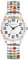 JewelryWe Damenuhr Boho Elastische Uhr: Bohemian Stil Bunte große Punkte Polka Dots Analog Quarz Armbanduhr Damen Stretch Armband Lässige Uhr mit Edelstahl Zugarmband & großen Zahlen Zifferblatt