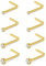 AceFun anneaux nez 8 pièces 20G piercing nez anneaux acier inoxydable or vis du nez anneaux boulons L en forme de bijoux en acier inoxydable piercing clair CZ