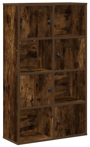 vidaXL Bücherregal Räuchereiche 60x24x101,5 cm Holzwerkstoff, Bücherschrank, Lagerregal, Regal, Lagerschrank, Schrank, Aufbewahrungsschrank