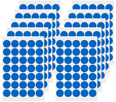 FINDAT Klebepunkt Etiketten 25 mm Rund Kleine Wasserfeste Markierungspunkte Selbstklebende Aufkleber zum Beschriften für Büro Haus Schule DIY 350 Stück Blau