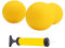 Qianly Spike Replacement Balls with Pump, PVC Inflatable Roundnet Game Balls for Lawn, Beach, Yard, 3.5 Inch 3pcs