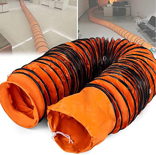 KKIPSCE Flexibler PVC-Schlauch, Lüftungskanalschlauch, Flexibler PVC-Kanal, feuerhemmend für Ventilatorgebläse, Abluftventilator, tragbar, für Abluftventilator, PVC-Kanal, 10 m Durchmesser 300 mm