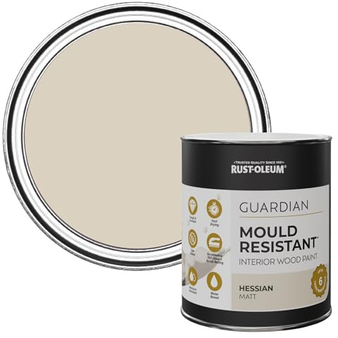 Rust-Oleum Beige Guardian Mould Resistant Interior Wood Paint in Matt Finish - Hessian 750ml