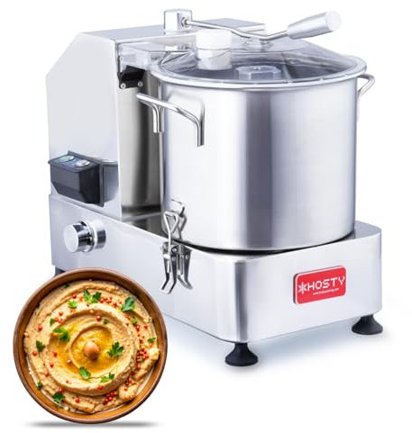 EASYROSE Commercial Vegetable Chopper & Meat Mincer, 1800W Electric Multifunctional Vegetable Cutter with 9L Stainless Steel Bowl, For Restaurants, Food Processing, Canteens
