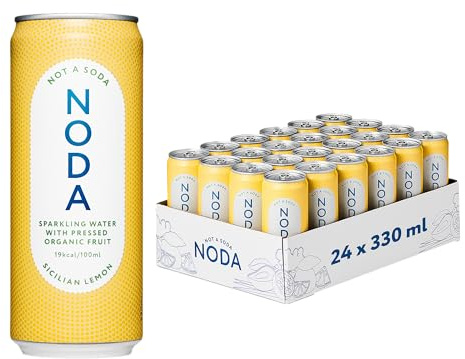NODA “Not A Soda” · Sizilianische Zitrone · 24X330ml | Sprudelwasser mit 30 % Bio-Frucht