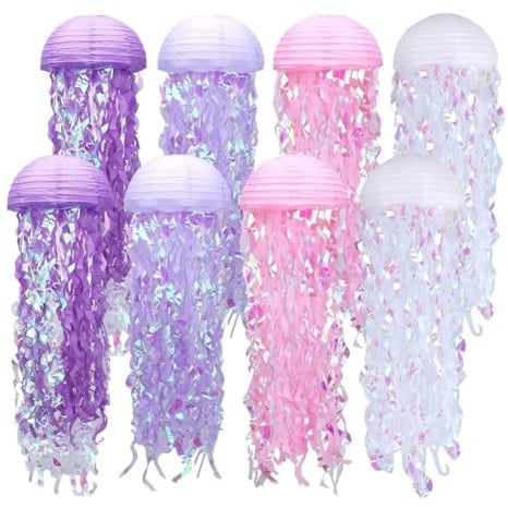 Ujjdwiurgh Jellyfish Lanterns Paper Lanterns Jellyfish Decor Hanging Jellyfish Decorations Purpler