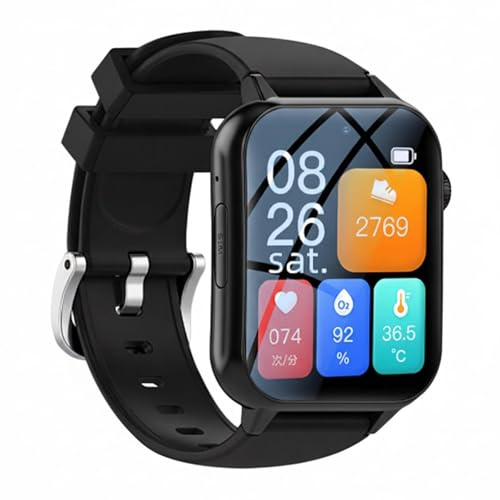 Weyot Elderly Smart Watch with Fall Detection, SOS Smart Bracelet With Emergency Call Button, Life Alert Systems for Seniors, Fall Alarm Watch For Elderly, SOS CallBlack,One Size