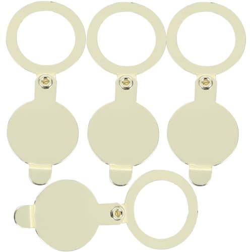 TOPBATHY 4 Piezas Protector de Vista Puerta de Cobre Dorado Tapa para Mirilla, Bloquea la Vista Exterior y Mejora la Decoración del Hogar, Accesorio Conveniente para Puertas