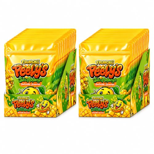 Frunchii Peely's Juicy Mango Peelable Gummies Full Case of 24, Halal