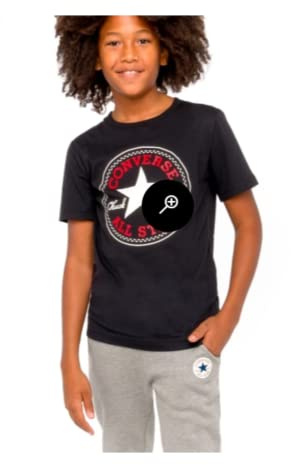 Converse Jungen Chuck Patch T-Shirt, Black, 12/13 Jahre