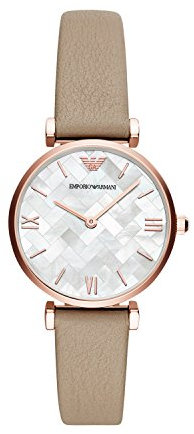 EMPORIO ARMANI Damen Analog Quarz Uhr mit Edelstahl Armband AR11111
