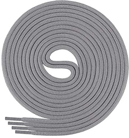 Di Ficchiano 3 Paar Schnürsenkel rund [ ø 3mm ], Schuhbänder reißfester Ersatz Shoelaces aus Polyester Farbe: grau Länge: 60cm