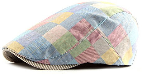 Anshili Schirmmützen, Unisex Kariertes MusterSchiebermütze Kapppe (Pink)