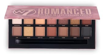 W7 Romanced Lidschatten-Palette - 12 natürliche, rosa-nude-Farben - makelloses, langanhaltendes Make-up