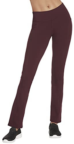 Skechers Women's Walk Go Flex 4 Pocket Boot Cut Pant Casual Trousers, Wine red, S