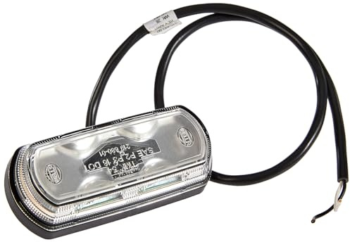 HELLA 2XS 013 327-071 Marker Light - Shapeline Tech - LED - 12/24V - Bolted - Lens Colour: Crystal clear - LED colour: Red/Yellow - Cable: 500mm - 2-pin connector - left/right/Lateral Installation